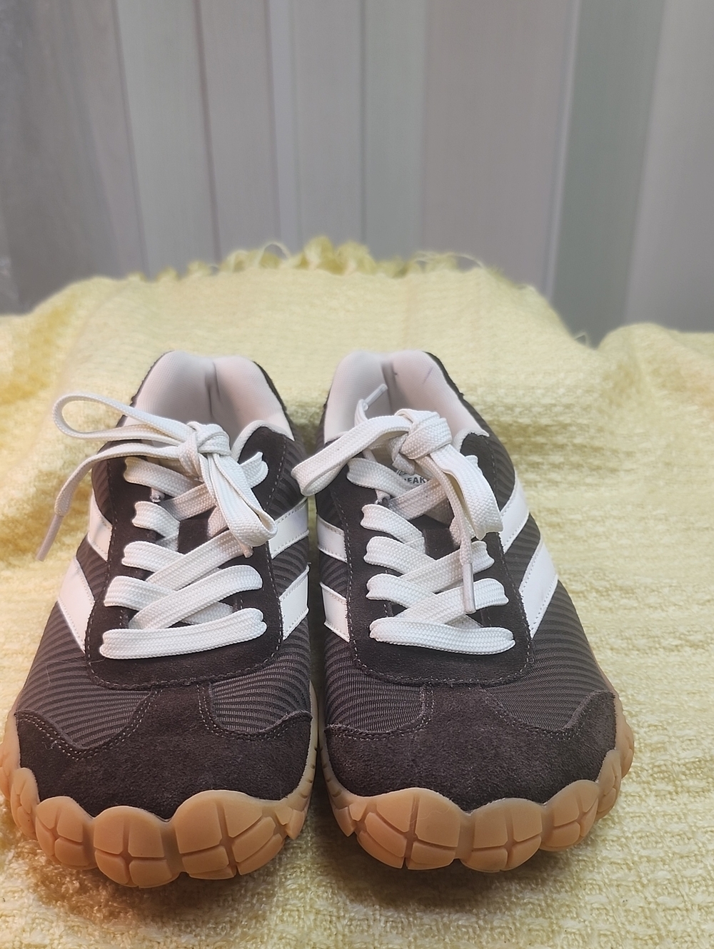 Kids Black Athletic Sneakers with White Stripes